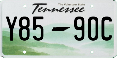 TN license plate Y8590C