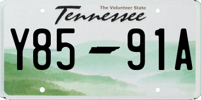 TN license plate Y8591A