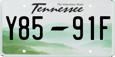 TN license plate Y8591F