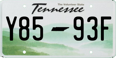 TN license plate Y8593F