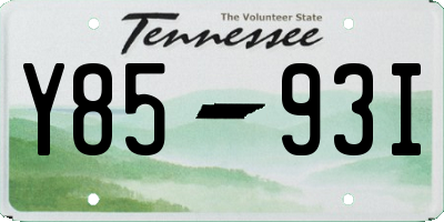 TN license plate Y8593I