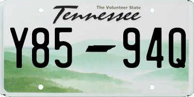 TN license plate Y8594Q