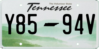 TN license plate Y8594V