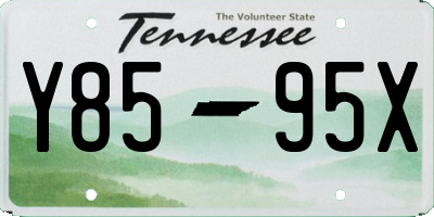 TN license plate Y8595X