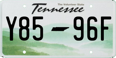 TN license plate Y8596F