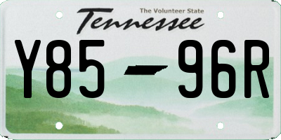 TN license plate Y8596R