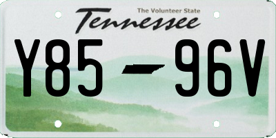 TN license plate Y8596V