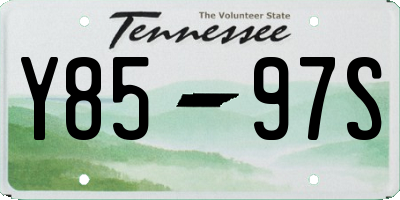 TN license plate Y8597S