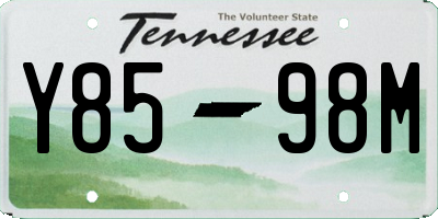TN license plate Y8598M