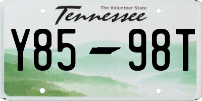TN license plate Y8598T