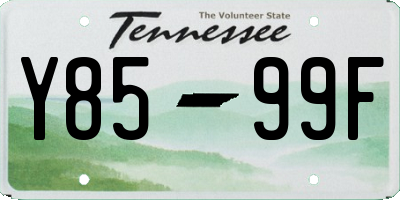 TN license plate Y8599F