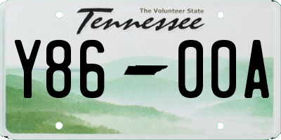 TN license plate Y8600A