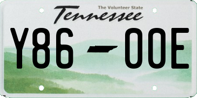 TN license plate Y8600E