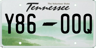TN license plate Y8600Q