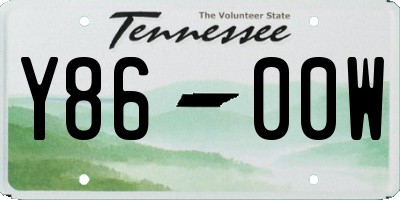 TN license plate Y8600W