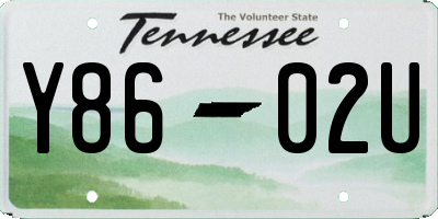 TN license plate Y8602U