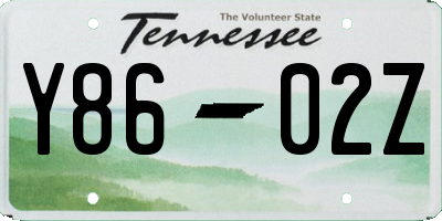 TN license plate Y8602Z