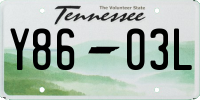 TN license plate Y8603L
