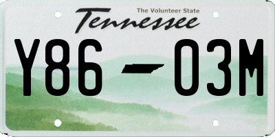 TN license plate Y8603M