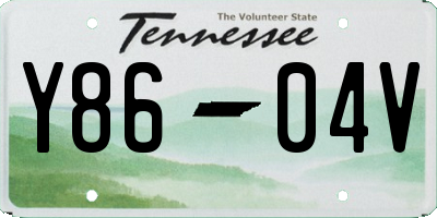 TN license plate Y8604V