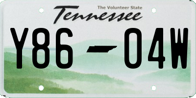 TN license plate Y8604W
