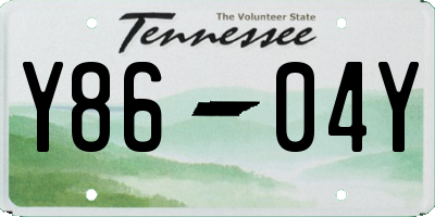 TN license plate Y8604Y