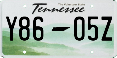 TN license plate Y8605Z
