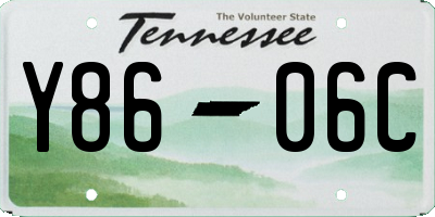 TN license plate Y8606C