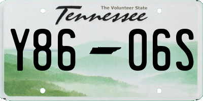 TN license plate Y8606S