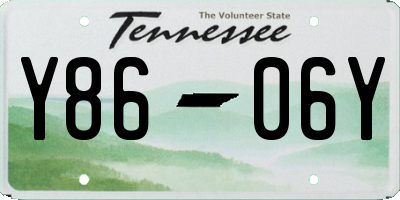 TN license plate Y8606Y