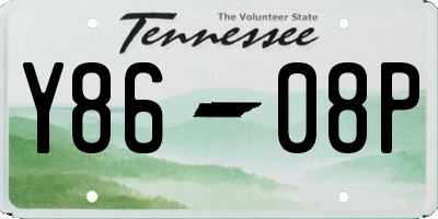 TN license plate Y8608P