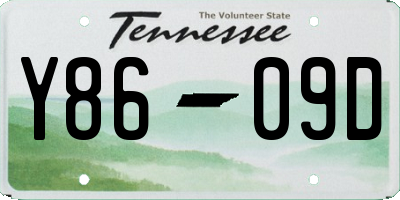 TN license plate Y8609D