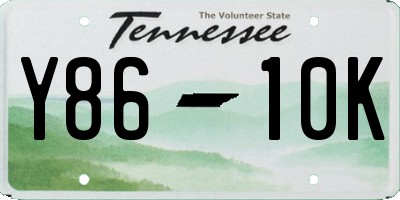 TN license plate Y8610K