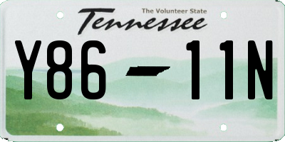 TN license plate Y8611N
