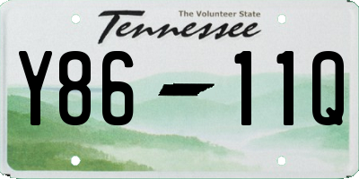 TN license plate Y8611Q