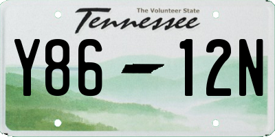 TN license plate Y8612N