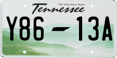 TN license plate Y8613A