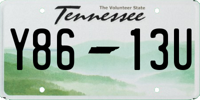 TN license plate Y8613U