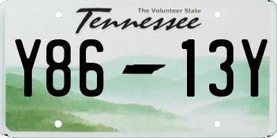 TN license plate Y8613Y