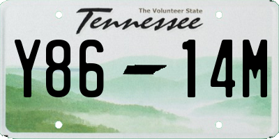 TN license plate Y8614M