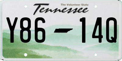 TN license plate Y8614Q