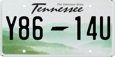 TN license plate Y8614U