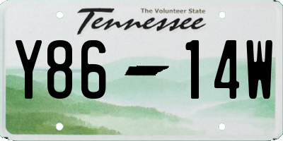 TN license plate Y8614W