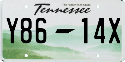 TN license plate Y8614X