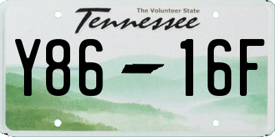 TN license plate Y8616F