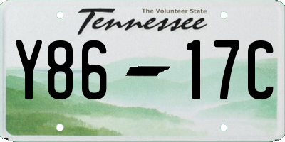 TN license plate Y8617C