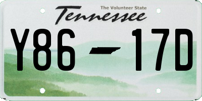 TN license plate Y8617D