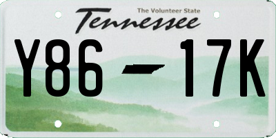 TN license plate Y8617K