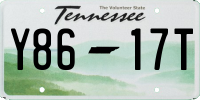 TN license plate Y8617T