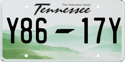 TN license plate Y8617Y